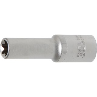 BGS technic Steckschlüssel-Einsatz E-Profil, tief | Antrieb Innenvierkant 12,5 mm (1/2") | SW E14