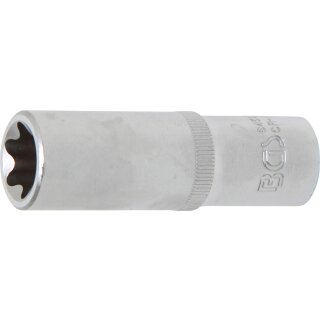 BGS technic Steckschlüssel-Einsatz E-Profil, tief | Antrieb Innenvierkant 12,5 mm (1/2") | SW E20
