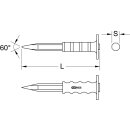 KS-TOOLS Spitzmeißel mit Handschutzgriff, 8-kant,...