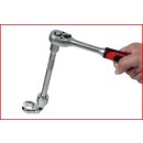 KS-TOOLS 3/8" Gelenk-Ringschlüssel-Stecknuss-Satz (offen), 7-tlg.