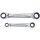 KS-TOOLS 4 in 1 GEARplus umschaltbar Doppel-Ratschenringschlüssel-Satz, 2-tlg. 21-34mm
