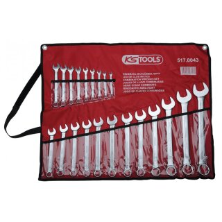 KS-TOOLS CLASSIC Ringmaulschlüssel-Satz, abgewinkelt, 21-tlg. 6-32mm