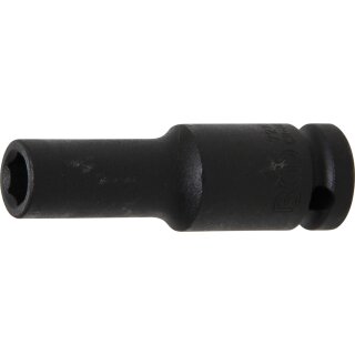 BGS technic Kraft-Steckschlüssel-Einsatz Sechskant, tief | Antrieb Innenvierkant 12,5 mm (1/2") | SW 10 mm