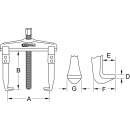 KS-TOOLS Universal-Abzieher 2-armig, verlängerte...
