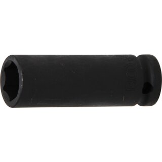 BGS technic Kraft-Steckschlüssel-Einsatz Sechskant, tief | Antrieb Innenvierkant 12,5 mm (1/2") | SW 17 mm
