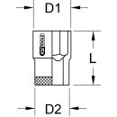 KS-TOOLS BRONZEplus 3-kant-Steckschlüsseleinsatz 1/2" 24 mm