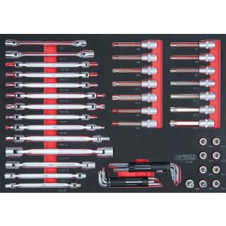 KS-TOOLS SCS Schlüssel-Satz, 53-tlg. in 1/1 Systemeinlage