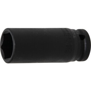 BGS technic Kraft-Steckschlüssel-Einsatz Sechskant, tief | Antrieb Innenvierkant 12,5 mm (1/2") | SW 22 mm