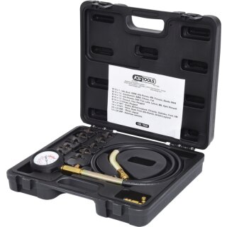 KS-TOOLS Öldruck-Prüfgerät, 12-tlg., 0-10bar