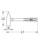 KS-TOOLS BRONZEplus Schrotmeißel, 2100g