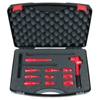 KS-TOOLS 3/8" Steckschlüssel-Satz mit isolierten Werkzeugen, 11-tlg.
