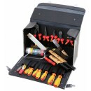 KS-TOOLS Basic Elektriker-Werkzeugkoffer, Rinderlederkoffer, 30-tlg.
