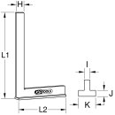 KS-TOOLS Anschlagwinkel nach DIN 875/0, 300mm