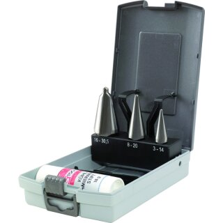 KS-TOOLS HSS Blechschälbohrer-Satz, Kunststoffkassette 4-tlg.