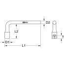 KS-TOOLS BRONZEplus 4-kant-Steckschlüssel gewinkelt...