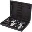 KS-TOOLS GEARplus Gelenk-Ratschenringmaulschlüssel-Satz, 6-tlg.feststellbar