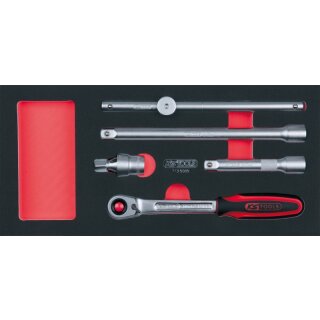 KS-TOOLS SCS 1/2" Steckschlüssel-Satz, 5-tlg. in 1/3 Systemeinlage