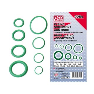 BGS technic O-Ring-Sortiment | HNBR | Ø 3 - 22 mm | 225-tlg.
