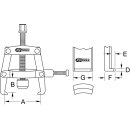 KS-TOOLS Universal-Lagerring-Abzieher 2-armig mit Spannbügel, 90mm