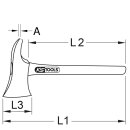 KS-TOOLS BERYLLIUMplus Feuerwehrbeil mit Fiberglasstiel,...