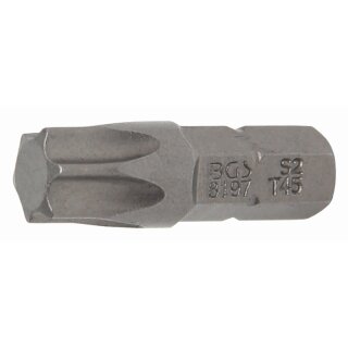 BGS technic Bit | Antrieb Außensechskant 6,3 mm (1/4") | T-Profil (für Torx) T45