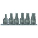 KS-TOOLS 1/2" Kraft-Bit-Stecknuss-Satz, kurz, 6-tlg.