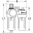 KS-TOOLS 1/4" Druckluft-Wartungseinheit, 0,5-12bar