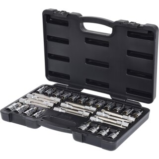 KS-TOOLS 1/2" CHROMEplus Bit-Stecknuss-Satz, 32-tlg.