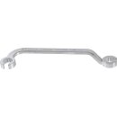 BGS technic Doppel-Ringschlüssel, offen | für Diesel-Einspritzleitungen | SW 17 mm