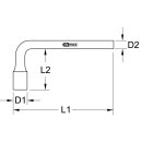 KS-TOOLS BRONZEplus 6-kant-Steckschlüssel gewinkelt...