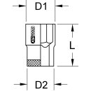 KS-TOOLS BRONZEplus Stecknuss 1/2" 6-kant 36 mm