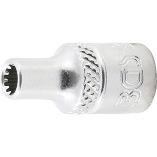 BGS technic Steckschlüssel-Einsatz Gear Lock | Antrieb Innenvierkant 6,3 mm (1/4") | SW 4 mm