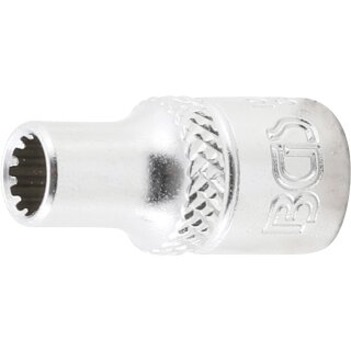 BGS technic Steckschlüssel-Einsatz Gear Lock | Antrieb Innenvierkant 6,3 mm (1/4") | SW 5 mm