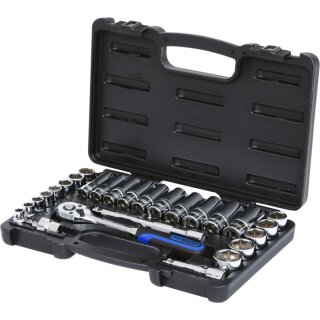 KS-TOOLS 3/8" CHROMEplus Steckschlüssel-Satz, 27-tlg.