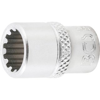 BGS technic Steckschlüssel-Einsatz Gear Lock | Antrieb Innenvierkant 6,3 mm (1/4") | SW 10 mm