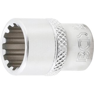 BGS technic Steckschlüssel-Einsatz Gear Lock | Antrieb Innenvierkant 6,3 mm (1/4") | SW 12 mm