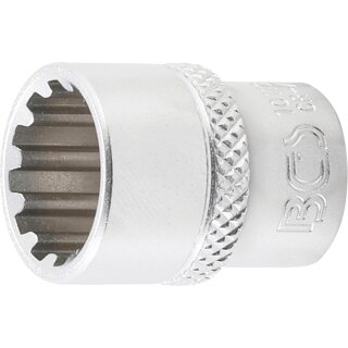 BGS technic Steckschlüssel-Einsatz Gear Lock | Antrieb Innenvierkant 6,3 mm (1/4") | SW 13 mm