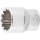 BGS technic Steckschlüssel-Einsatz Gear Lock | Antrieb Innenvierkant 6,3 mm (1/4") | SW 13 mm