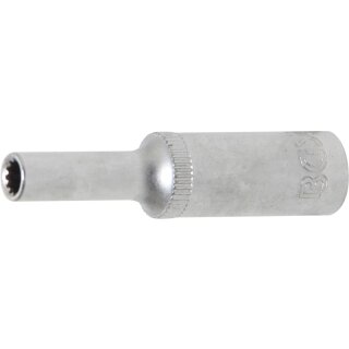 BGS technic Steckschlüssel-Einsatz Gear Lock, tief | Antrieb Innenvierkant 6,3 mm (1/4") | SW 4 mm