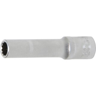 BGS technic Steckschlüssel-Einsatz Gear Lock, tief | Antrieb Innenvierkant 6,3 mm (1/4") | SW 6 mm