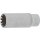 BGS technic Steckschlüssel-Einsatz Gear Lock, tief | Antrieb Innenvierkant 6,3 mm (1/4") | SW 13 mm