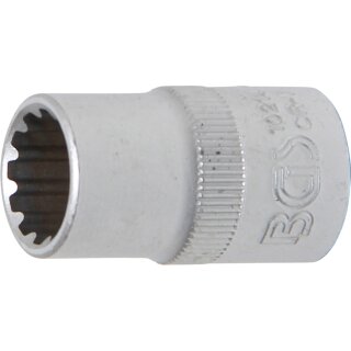 BGS technic Steckschlüssel-Einsatz Gear Lock | Antrieb Innenvierkant 12,5 mm (1/2") | SW 14 mm