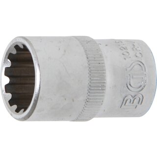 BGS technic Steckschlüssel-Einsatz Gear Lock | Antrieb Innenvierkant 12,5 mm (1/2") | SW 16 mm