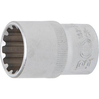 BGS technic Steckschlüssel-Einsatz Gear Lock | Antrieb Innenvierkant 12,5 mm (1/2") | SW 18 mm