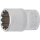 BGS technic Steckschlüssel-Einsatz Gear Lock | Antrieb Innenvierkant 12,5 mm (1/2") | SW 18 mm