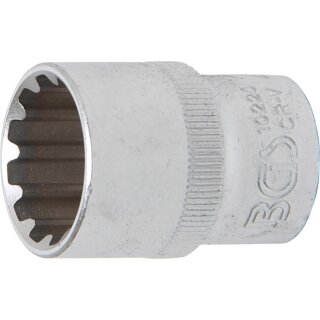 BGS technic Steckschlüssel-Einsatz Gear Lock | Antrieb Innenvierkant 12,5 mm (1/2") | SW 20 mm