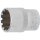 BGS technic Steckschlüssel-Einsatz Gear Lock | Antrieb Innenvierkant 12,5 mm (1/2") | SW 20 mm