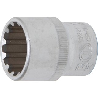 BGS technic Steckschlüssel-Einsatz Gear Lock | Antrieb Innenvierkant 12,5 mm (1/2") | SW 21 mm