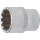 BGS technic Steckschlüssel-Einsatz Gear Lock | Antrieb Innenvierkant 12,5 mm (1/2") | SW 21 mm