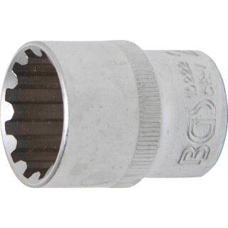 BGS technic Steckschlüssel-Einsatz Gear Lock | Antrieb Innenvierkant 12,5 mm (1/2") | SW 22 mm